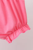 Pink birthday cake smocked bloomer set