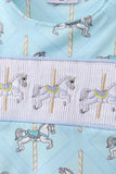 Blue carousel smocked jonjon