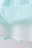 Blue starfish smocked jacquard ruffle dress