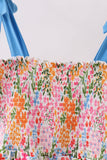 Summer floral print smocked mom & me dress