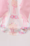 Pink bow castle ruffle bubble