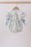 Blue Floral Lace Bubble