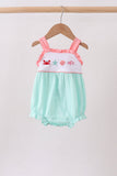 Green Marine Embroidered Jacquard Bubble