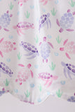 Purple Sea Turtle Smocked Set