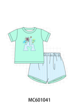 Green Castle Applique Set