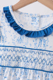 Blue Castle Smocked Ruffle Dress