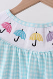 Blue Umbrella Smocked Set