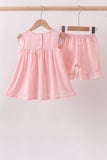 Pink Princess Embroidered Jacquard Set