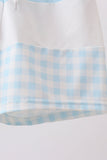 Blue Plaid UPF Swim Trunks