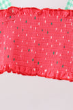Red Watermelon Smocked UPF Swim Set