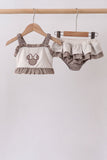 Khaki Character UPF 2pc Swim Set