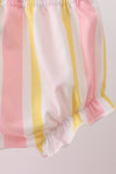 You're my sunshine Embroidered Bow Stripe Bloomer Set