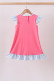 Pink ABC Appliqué Ruffle Dress