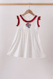 Maroon Alabama Elephant Applique Dress