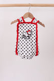 Red Georgia Bulldog Applique Ruffle Bubble