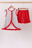 Red Georgia Bulldog Applique Ruffle Set
