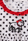Red Georgia Bulldog Applique Dress