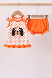 Orange Tennessee Dog Appliqué Bloomer Set