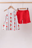 Red Apple Pencil Ruffle Set