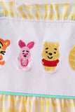 Mustard Honey Bear Embroidered Bloomer set