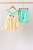Mustard Honey Bear Embroidered Set