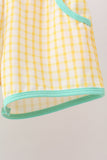 Mustard Honey Bear Embroidered Short Set