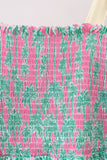Palm Tree Smocked Women Dress