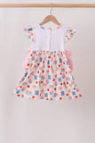 Pink Apple Embroidered Dress