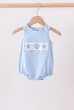 Blue Shells Embroidered Bubble