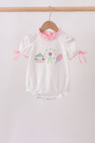 Pink Carousel Embroidered Bubble