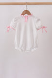 Pink Carousel Embroidered Bubble