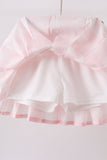 Pink Gingham Skorts Set