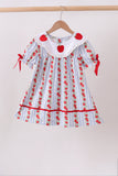 Red Apple Embroidered Dress