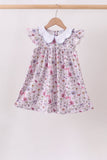 Purple Garden Ruffle Dress