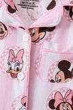Pink character bamboo pocket pajama set