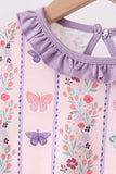 Purple Butterfly Ruffle Jogger Set