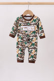 Camouflage Hunting Embroidered Romper