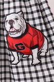 Red Georgia Applique Gingham Dress