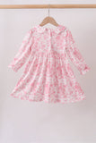 Pink Floral Smocked Dress