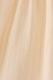 Oatmeal character french knot ruffle dress