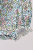 Mint Chicken Applique Ruffle Bubble