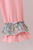 Mint Chicken Applique Ruffle Pants Set