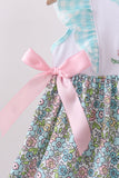 Mint Chicken Applique Ruffle Pants Set