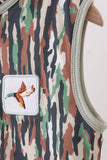 Camo Duck Embroidered Zip Vest