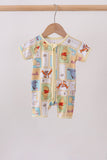 Yellow winnie the pooh bamboo romper
