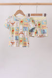 Yellow winnie the pooh bamboo pajama set