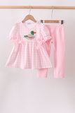 Pink Mallard Applique Pants Set