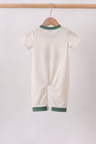 Brown Stripe Mallard Applique Romper