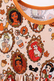 Orange princess bamboo ruffle dress