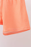 Blue Candy Smocked Gingham Shorts Set